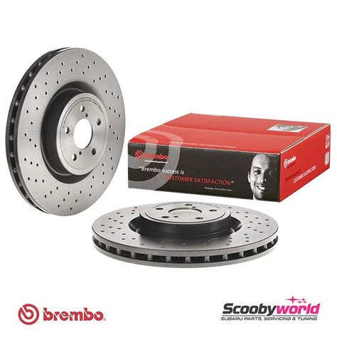 Scoobyworld Brembo Drilled Front Brake Discs Subaru Impreza Sti