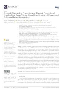 Dynamic Mechanical Properties And Thermal Properties Of Longitudinal