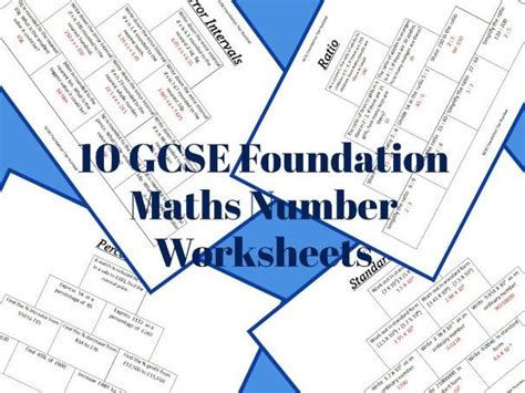 GCSE Foundation Tier Maths Number Practice Pyramids Worksheets