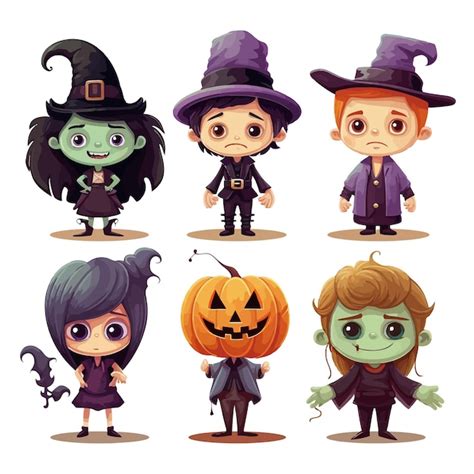 Premium Vector Halloween Characters Vector Cartoon Collection