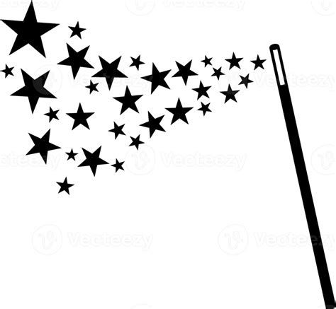 Magic Wand Black And White Png Illustration 8513775 Png