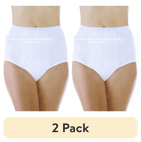 2 Pack Wearever Womens Incontinence Underwear Reusable Maximum Bladder Control Panties For