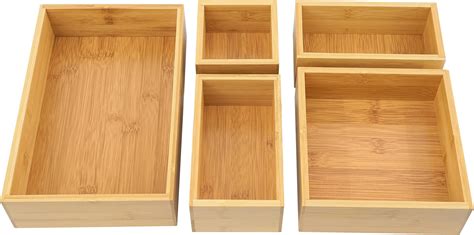 Amazon MDesign Bamboo Wood Kitchen Cabinet Drawer Organizer Tray