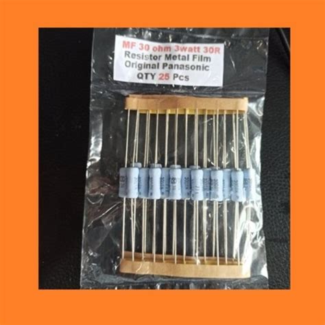 Jual Qty Pcs Mf Ohm Watt R Resistor Metal Film Original