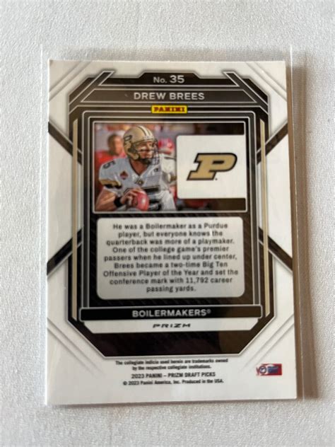 2023 Panini Prizm Draft Picks Snakeskin Prizm 35 Drew Brees For Sale