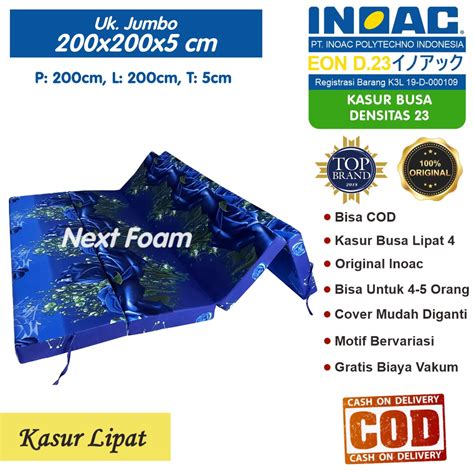 Jual Kasur Busa Lipat Inoac Ukuran Jumbo 200x200x5 Cm Tebal 5 Cm EON