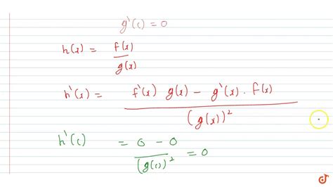 Let F And G Be Two Differentiable Functions Defined From `r Gtr ` If