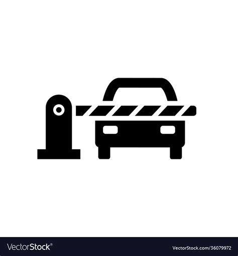 Car security barrier gate icon Royalty Free Vector Image