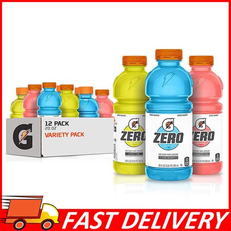 Gatorade Zero Sugar Thirst Quencher Cool Blue Variety Pack Fl Oz