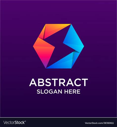 Colorful Abstract Logo Template Royalty Free Vector Image