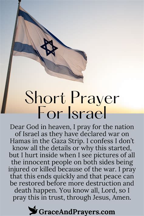 5 Hopeful Prayers For Israel - Grace and Prayers