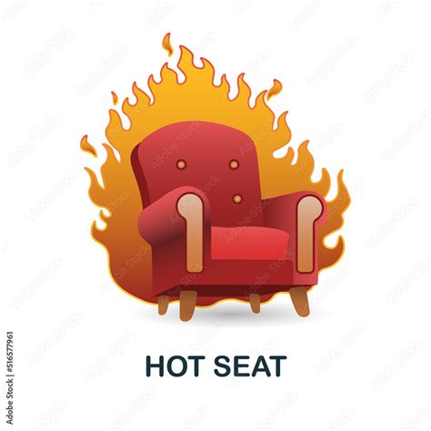 Hot Seat Icon In 3d Colored Illustration From Corruption Collection Creative Hot Seat Icon For