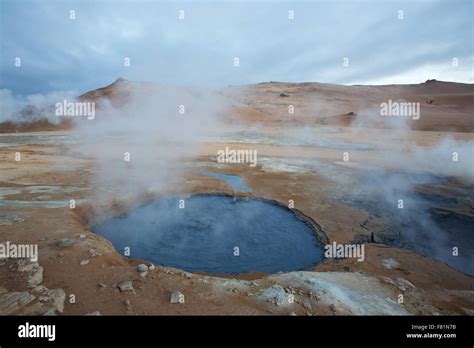 Hverir Near Lake Myvatn Is A Geothermally Active Area In The North Of