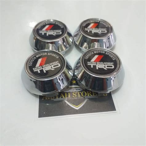 Jual Dop Roda Tutup Velg Variasi Kerucut Chrome Logo Trd Cm Shopee