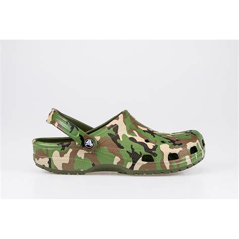 Klapki Crocs Classic Printed Camo Clog Tc M Skie Multikolor