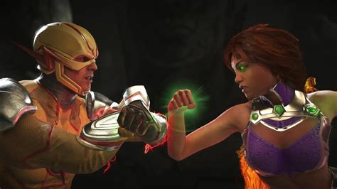 Injustice Reverse Flash Vs Starfire All Intro Outros Clash