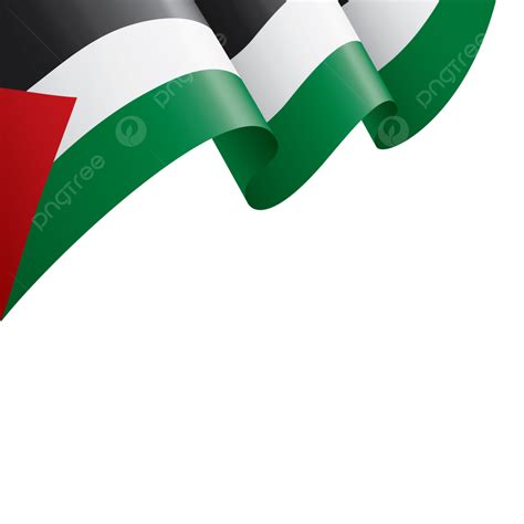 فلسطين العلم الوطني رمز التوضيح الوسط شريط 3d Png والمتجهات للتحميل