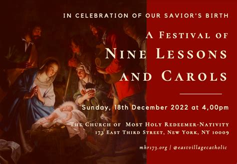 The Society Of St Hugh Of Cluny Post Topic Lessons And Carols At