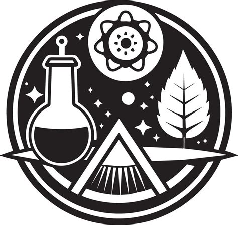 science and chemistry icon and logo illustration black and white 46794300 Vector Art at Vecteezy