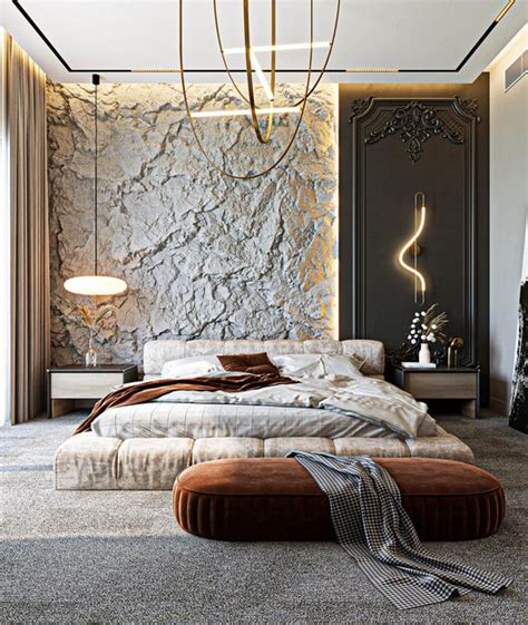 Premium Photo | Modern classic bedroom design