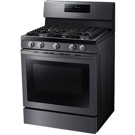 Samsung 30 In 5 Burners 5 8 Cu Ft Self Cleaning Convection Freestanding Gas Range Fingerprint