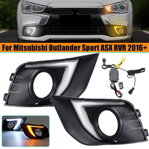 New LED DRL Daytime Running Lights Turn Signal Lamp Dual Color Pair For