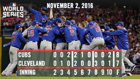 Cubs Win The 2016 World Series In Extra Innings In Game 7 Chicago