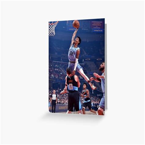 Ja Morant 12 The Ja Posterized Dunk On Kevin Love Greeting Card By