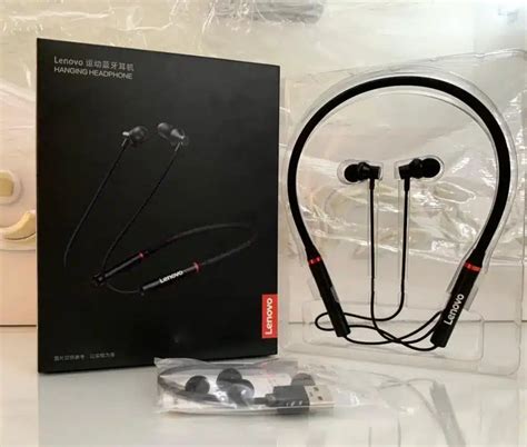 Lenovo HE05X Bluetooth Neckband Earphone Black TechnoMart BD