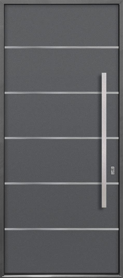 Aluminum Front Door Custom Single Euro Technology With Exterior