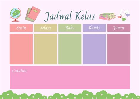 Gunakan Template Jadwal Kelas Keren Gratis Canva