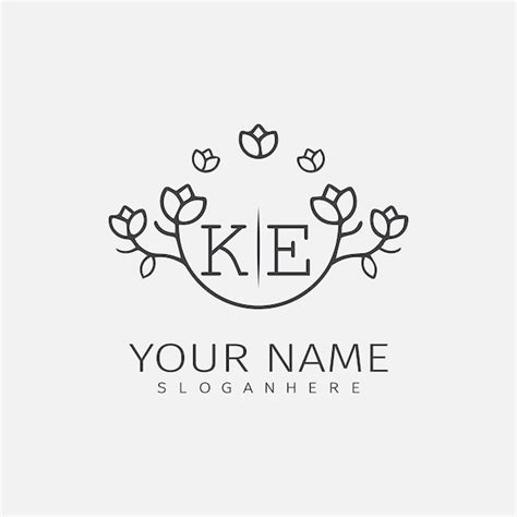 Premium Vector KE Initial Monogram Wedding With Creative Circle Line