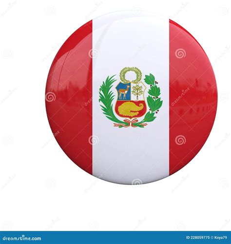 Insignia De La Bandera Nacional Perú Nacionalidad Pin 3d Representación