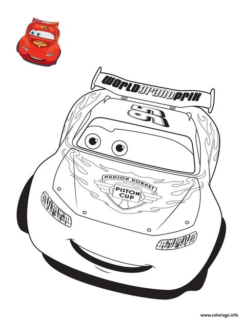 Coloriage Cars Flash Mcqueen Confiant Pour La Course De Voiture