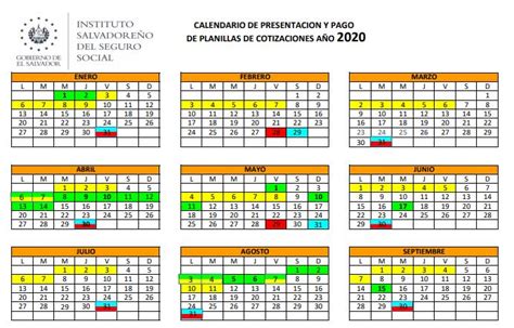 Calendario Obligaciones Previsionales Isss Afp ConfÍa Afp Crecer