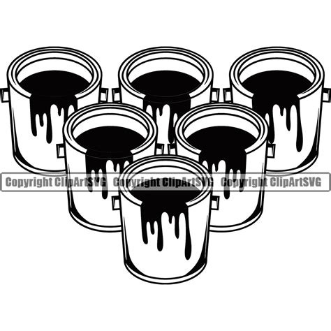 Paint Can Clip Art Black And White