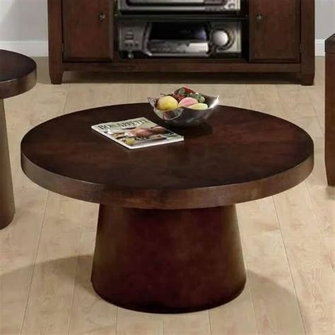 Wooden Round Center Table at Rs 990/square feet | Center Table in Jaipur | ID: 15418972291