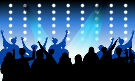 Festival crowd at concert of illustration vector 36290945 Vector Art at ...