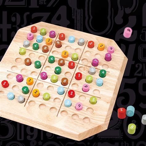 Holz Sudoku Schach Spiel Holz Puzzle Pädagogisches Grandado