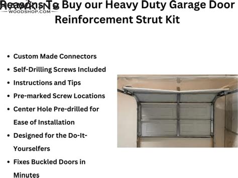 Heavy Duty Garage Door Support Reinforcement Strut Kit Ft Garage