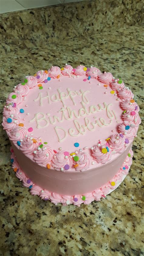 Pink Buttercream Birthday Cake Four Oaks Bakery