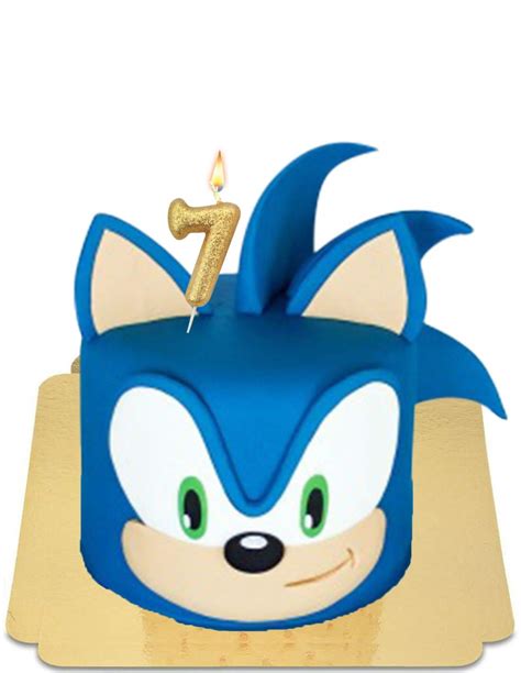 Gâteau Sonic Boom Géant Le Hérisson Super Rapide Vegan Sans Gluten