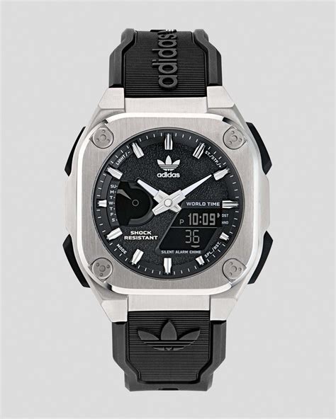 Shop adidas City Tech One Stainless Steel Watch In Steel / Black - Fast