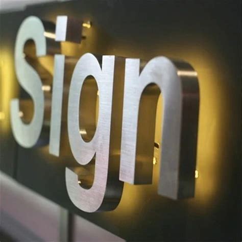 Stainless Steel Silver Steel Letter Sign Board At Rs 300squarefeet In