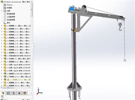 【工程机械】05t立柱起重机3d数模图纸 Stp Igs格式 附工程图科普通用 仿真秀干货文章