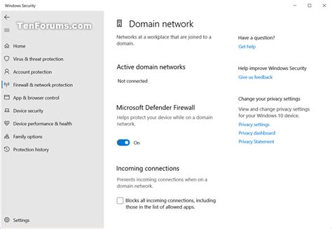 How To Turn On Or Off Microsoft Defender Firewall In Windows 10 Tutorials