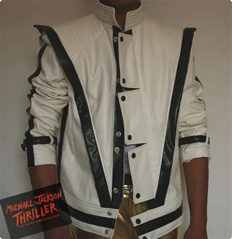 MJ clothing Michael Jackson Thriller White Leather Classic MV show US ...