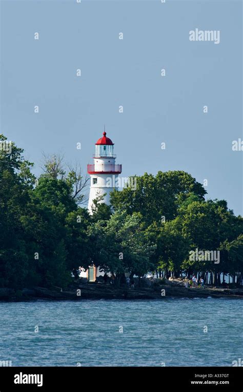 Marblehead Lighthouse Lake Erie Marblehead State Park Ohio Stock Photo