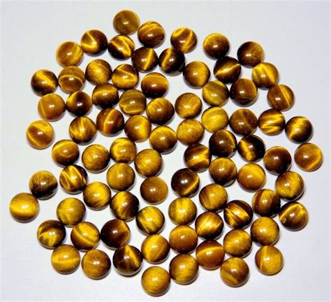 Ct X Mm Wholesale Lot Natural Tiger Eye Calibrated Round