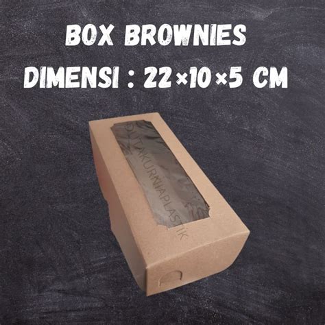 Jual BOX BROWNIES KRAFT DUS BOLEN KRAFT KARDUS DONAT KEMASAN ROTI